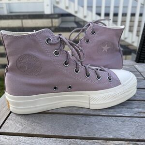 Converse A05014F All Star Lift Platform Canvas Trainer Lilac/Violet Woman’s  8.5